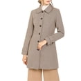 thumbnail image 5 of MODA NOVA Juniors Christmas Peter Pan Collar Single Breasted Winter Overcoat, 5 of 6