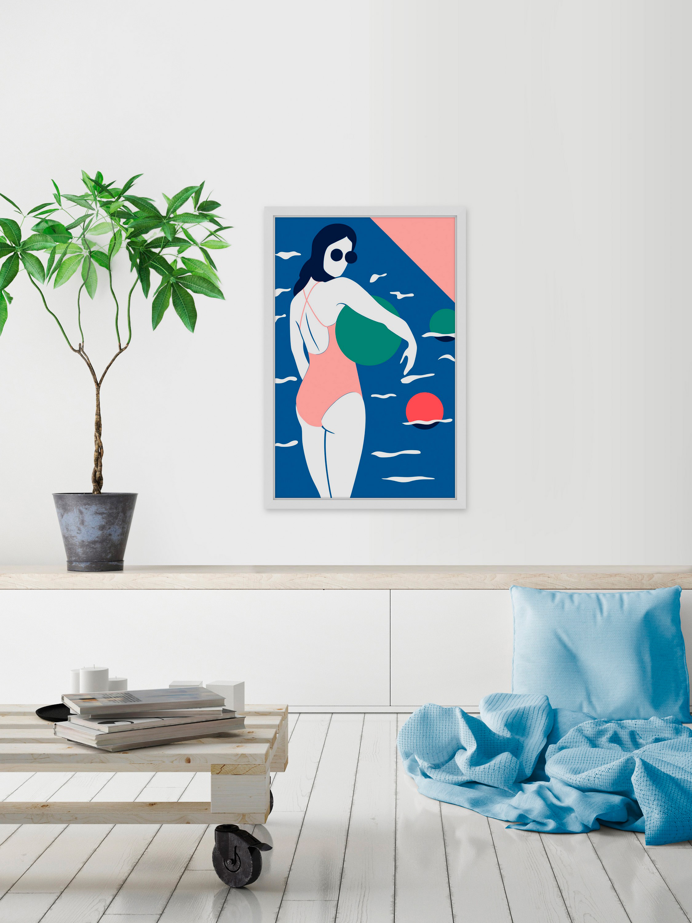 Summer Splash Framed Painting Print