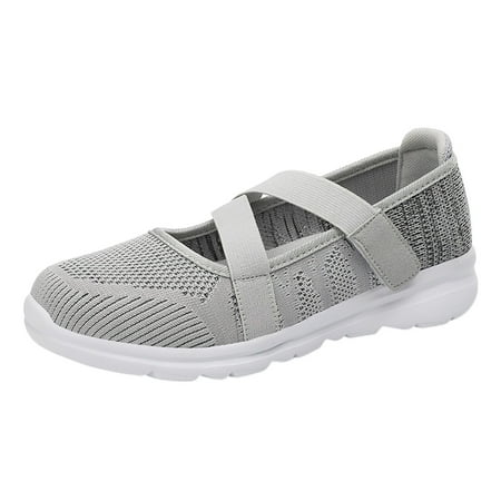 

Blphud Nice Shoes for Women Summer Shoes for Women 2024 Casual Shoes Summer Breathable Lightweight Flat Shoes Casual Women Shoes Slip on Soft Casual Shoes Womens Sneakers Grey 42