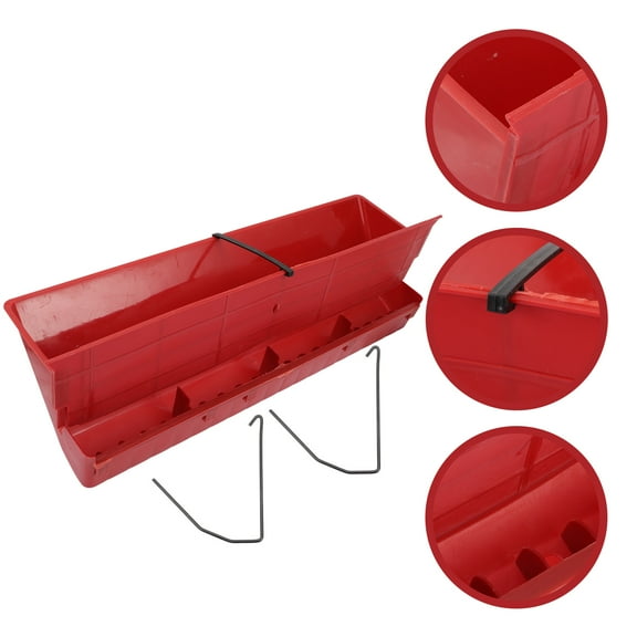 LOLIPPYY Semi-Automatic Plastic Quail Feeder Box, Easy to Container for Home Use