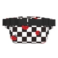 thumbnail image 3 of Balery Ladybugs Of Black And White Checkers Mochila Cinturón para Mujeres y Hombres, Bolsa de Cintura Impermeable de Doble Capa con Correa, 3 of 9