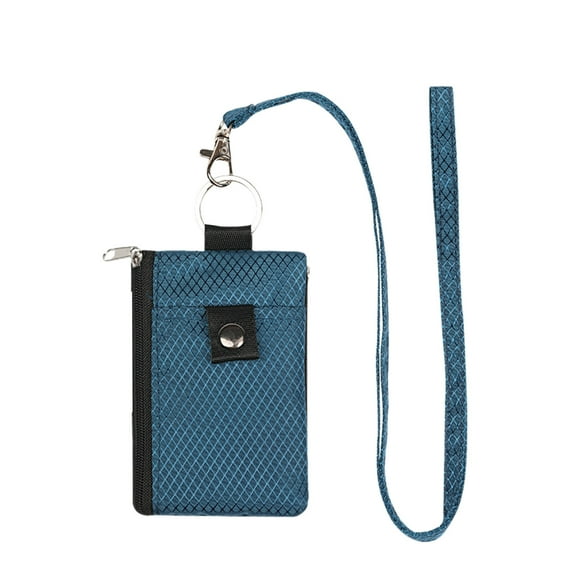 Zmeidao RFID Blocking Wallet, Minimalist Wallet with Lanyard, Water Resistant Id Case Wallet for Cards, Coins