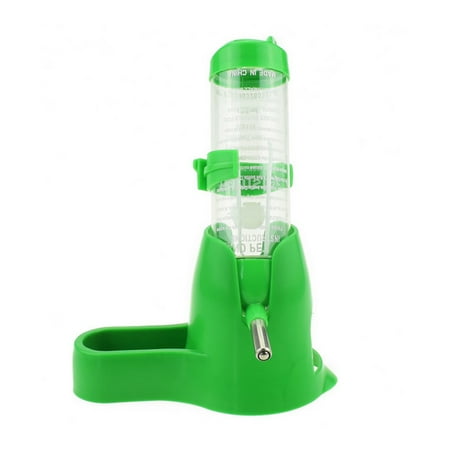 - 125ml Small Animal Water Bottle 3 in 1 Pet Hamsters Kettle Drinking Bowl Feeding Rest - Green