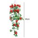 thumbnail image 2 of Simulación de Laklulu de rosa violeta para colgar en la pared, decoración para bodas y hogar, flores artificiales y ratán, 2 of 5