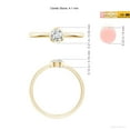 thumbnail image 5 of ANGARA Natural 0.25 Ct. Diamond Solitaire Ring in 14K Yellow Gold for Women (Ring Size: 3.5), 5 of 10