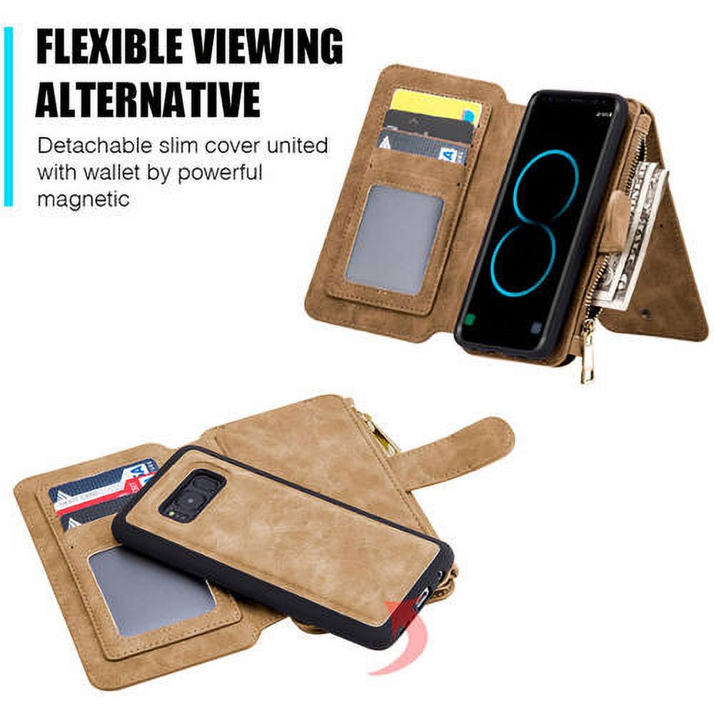 Executive Luxury Flip Wallet Case for Samsung Galaxy Galaxy S8 Plus, Perfect Fit