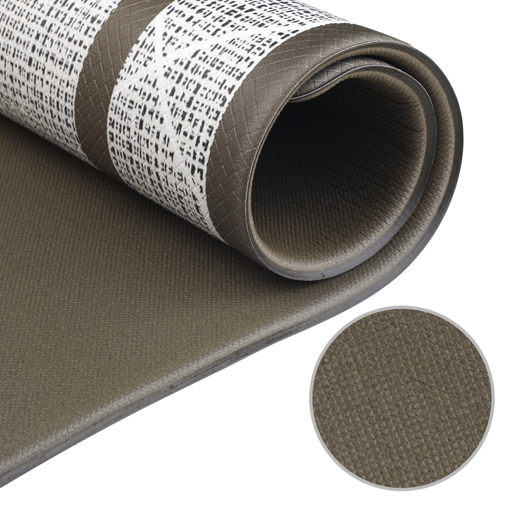 Unique Bargains Machine Washable Kitchen Rug Non-Slip Kitchen Runner Rugs Floor Mats Brown 18" x 48"