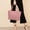 Pink, variant on Quilted Tote Bag for Women, Puffer Shoulder Bag, Large Nylon Handbag with Zipper Closure, Lightweight for Work, Travel, Weekend Outings