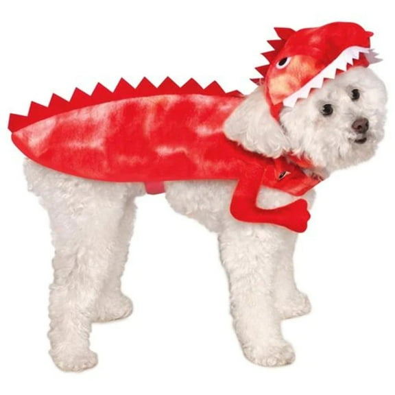 T-Rex Dinosaur Halloween Dog Cat Costume, Red, M