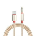 thumbnail image 1 of Cable de audio Irfora Cable de audio tipo C macho a TRRS macho de 3,5 mm Cable adaptador estéreo para coche / hogar de 3,12 pies USB-C a 3,5 mm, oro de 3,12 pies Irfora Cable de audio, 1 of 3
