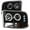 Solid Matte Black Paint Housing, variant on AKKON - For Ford F-Series SuperDuty 00-04 Excursion Black Bezel Dual LED Projector Headlights Replacement Pair