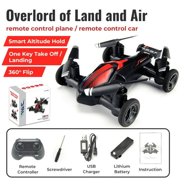 2.4G Mini Drone 2 In 1 Land&Air Mode with Altitude Hold Headless Mode One Key Start Speed Adjustment Quadcopter Gifts for Boys Girls and Beginners