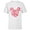 White, variant on Disney Mickey Mouse Icon Pink Hearts Valentine's Day - Short Sleeve T-Shirt for Kids - Customized-White