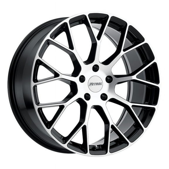 Petrol P2B 16X7 5X114.3 40Et 72.1Cb Gloss Black W/ Machined Face Wheel