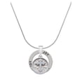 thumbnail image 1 of Delight Jewelry Silvertone Botonee Cross - Round Seal Joy Ring Charm Necklace, 18", 1 of 4