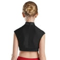 thumbnail image 6 of iiniim Kids Girls Lyrical Dress Rhinestone Crop Top with Asymmetric Skirt Skating Dancewear Black 16, 6 of 7
