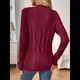 thumbnail image 4 of Suéter de Punto Suave para Mujer, Top Informal Elegante de Otoño Vino Tinto S, 4 of 8
