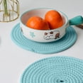 thumbnail image 4 of Woven Round Placemats Thermal Insulation Durables Table Insulation Coasterss Coasterss 3pcs, 4 of 6
