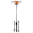thumbnail image 1 of Gymax 48000 BTU Patio Standing LP Gas HeaterStainless Steel Propane W/ Wheels Silver, 1 of 5