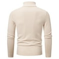 thumbnail image 4 of Men's Quarter Zip Sweater Mock Neck Knitted Pullover Top Lightweight Solid Color Long Sleeve Sweatshirt for Men (Beige XL), 4 of 6