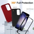 thumbnail image 3 of Allytech Galaxy S24 Ultra Case with 1 Pcs Screen Protector, HD Clear Tempered Glass Screen Protector, Military Grade Shockproof Anti-Scratch Phone Case Cover for Samsung Galaxy S24 Ultra 6.8", Red, 3 of 7