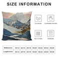 thumbnail image 5 of SHANXI  Throw Pillow Covers Aesthetic Landscape Illustration Abstract Mountains and Sun Design Square Pillowcase for Home Decor Sofa Car Bedroom Pillow case  20x20in, 5 of 5