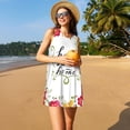 thumbnail image 3 of Disketp Home Sweet Home Floral para Vestido sin Mangas para Mujeres, Vestidos de Verano para Mujeres, Casual y Holgado para la Playa, 3 of 7