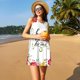 thumbnail image 3 of Balery Home Sweet Home Floral Vestidos de verano para mujer con estampado: vestido holgado sin mangas, vestido playero informal y cómodo para días calurosos., 3 of 7