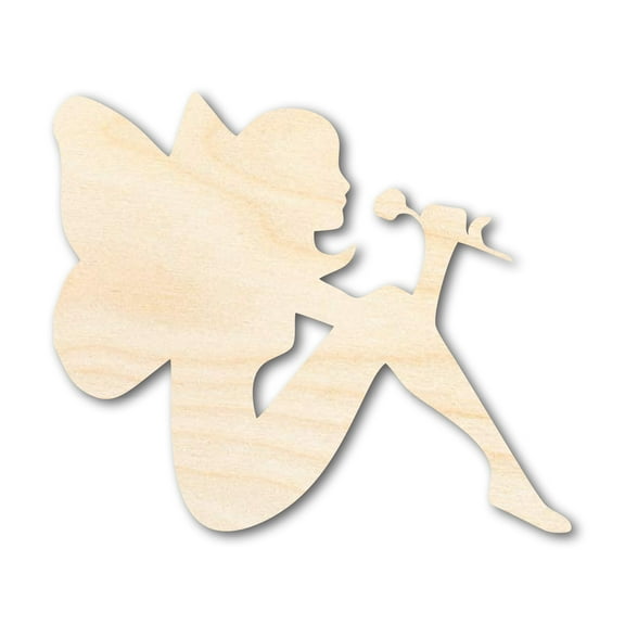 Unfinished Wood Fairy Shape - Craft - up to 46" 6" / 1/4"