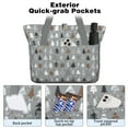 thumbnail image 2 of Tote Bag for Women - Gray Christmas Tree Pattern Shoulder Bag - Large Utility Work Duffle Bag with Zipper Handbag for Travel, Work, Sprots, 2 of 5
