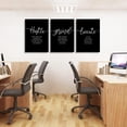 thumbnail image 5 of Office Decor - Hustle Quotes Execute Prints, Framed Canvas Wall Art Grind Quote, Office Wall Art, Black Large Poster, Positive MotivationalPrints, Inspirational Print (F-3pcs,12x16inchx3pcs), 5 of 6