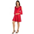 thumbnail image 2 of 24seven Comfort Apparel Criss Cross Neckline Cold Shoulder Maternity Dress, 2 of 4