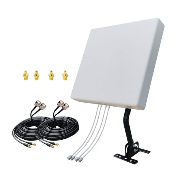 4x4 MIMO Panel Antennas High-Performance Kit for T-Mobile, AT&T, & Verizon with TV Antenna, Retail Packaging with 600-6000MHz Reception Range