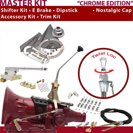 American Shifter TH200 Shifter Kit 10 in. E Brake Cable Clamp Clevis Trim Kit Dipstick for D83CD