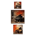 thumbnail image 2 of Designart "Timeless Tunes of the Vintage Piano" Music Extra large Clock For Office Décor - Large Traditional Wall Clock - Oversized Red Wall Clock - Set Of 3, 2 of 6