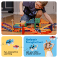 thumbnail image 3 of PicassoTiles Race Track Magnetic Tiles for Kids with 2 Racing Cars – 30PCS STEM Construction Building Blocks Educational Toy Set, 3 of 8