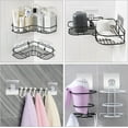thumbnail image 5 of QZS 12Pack Transparent Shelf Adhesion Stickers,Shower Caddy Adhesive Hooks,Waterproof Corner Wall Hooks,No Drilling Sticky Hanging Hooks,Organizer Accessories Set for Kitchen Bathroom Toilet, 5 of 7