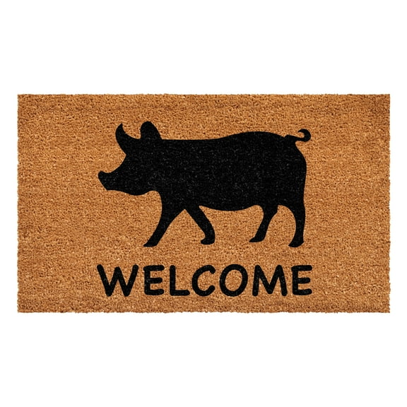 Calloway Mills 107241729 17 x 29 in. Piggy Rectangular Doormat, Multi Color