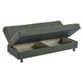 thumbnail image 3 of Ottomanson 75" Convertible Sofa Couch for Living Room, Chenille Modern Sofa Bed with Storage, Green, 3 of 5