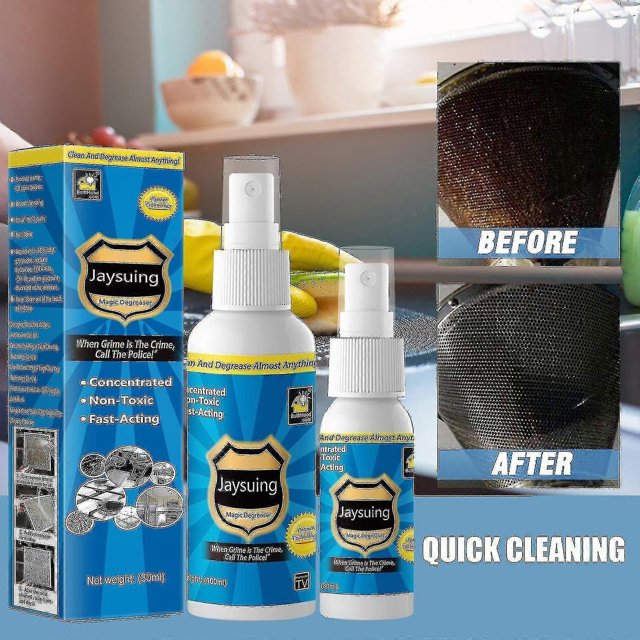 Jaysuing Kitchen Heavy Duty Oil Cleaner Kitchen Hood Heavy Duty Oil Cleaning Cooktop Dissolves Oil
