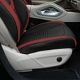 thumbnail image 6 of FH Group Universal Deluxe Faux Leather Car Seat Covers with Modern Pattern Fit for Cars, Trucks, SUVs or Van – Burgundy Front Seats, 6 of 7