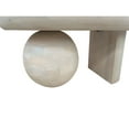 thumbnail image 4 of 38 Inch Coffee Table- Oblong Mango Wood Top with a Modern Ball Leg- Washed White, 4 of 5