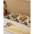 thumbnail image 6 of Sunflower Pumpkins Body Pillow Cover 20 x 60 Inch Decorative Pillow Cover Fall Vintage Botanical Leaves Burlap Lumbar Pillowcase Seasonal Rectangle Cushion Case for Couch Sofa Bed Living Room, 6 of 7