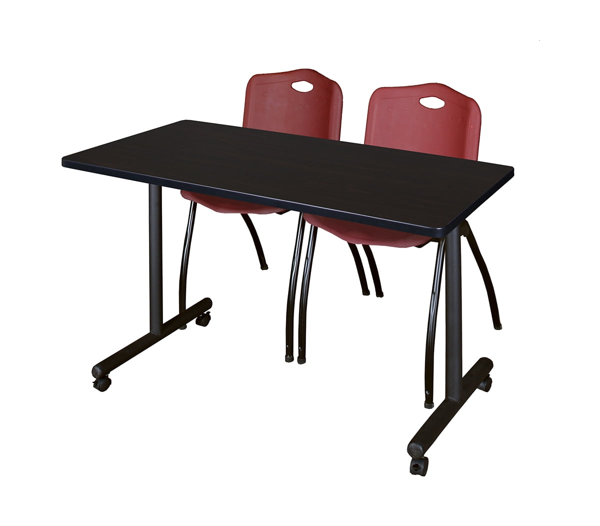 F&F Furniture Group 25.125 Red Rectangular Thermal Laminate Activity Table with Height