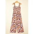 thumbnail image 5 of Women's Black Floral Print Smocked High Waist Square Neck Jumpsuit for Spring Events | [ZhiHiMeRi] | (US 16-18)XL, 5 of 12