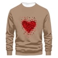 thumbnail image 4 of guisaled Valentines Heart Printed Sweatshirts for Couple Long Sleeve Crewneck Pullover Tops Matching Sweatshirts of Couples Valentines Day s, 4 of 4