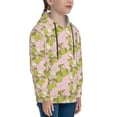 thumbnail image 3 of Fotbe Pears And Flower Pattern Youth Pullover Hooded Sweatshirt, Boys Hoodie, Kangaroo Pocket Hoodie for Kids Girls -Large, 3 of 6