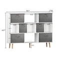 thumbnail image 7 of QXDRAGON 4-Tire Storage Shelf Organizer Bookcase Square Cubby Cabinet Bedroom, 7 of 7