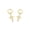 Gold, variant on 925 Silver Cross Star Stud Earrings, Geometric Symbol Earrings