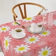thumbnail image 2 of Odenmar Daisy Floral Round Tablecloth 60 Inch, Farmhouse Waterproof Table Cover, Rustic Flower Design for Dining Table, Kitchen, Party Indoor Outdoor, 2 of 6